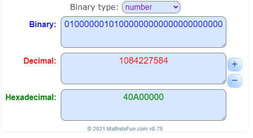 Converting binary back into decimal.